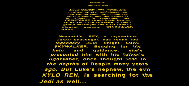 Illustration for article titled What the Hell Is the Opening Crawl for The Last Jedi Going to Be?